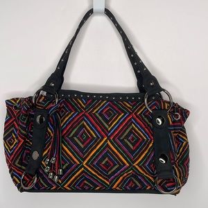 Donna Sharp Bag Colorful Woven Fabric Shoulder Bag